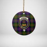 Clan Cameron of Erracht Modern Tartan Crest Round Ceramic Ornament OK22 Cameron of Erracht Modern Tartan Tartan Christmas